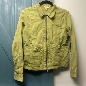 Women’s M light green Jean jacket, cotton, Velcro cuffs